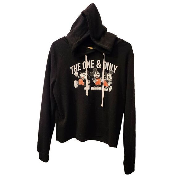 Disney “The One & Only” Mickey Mouse Woman’s Black Supper Soft Hoodie~ Size XLar - Picture 1 of 5